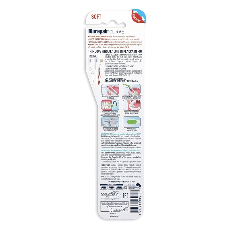 Biorepair : Oral Care Pro Toothbrush "Denti Sensibili"- Soft -Random Color - Image 2
